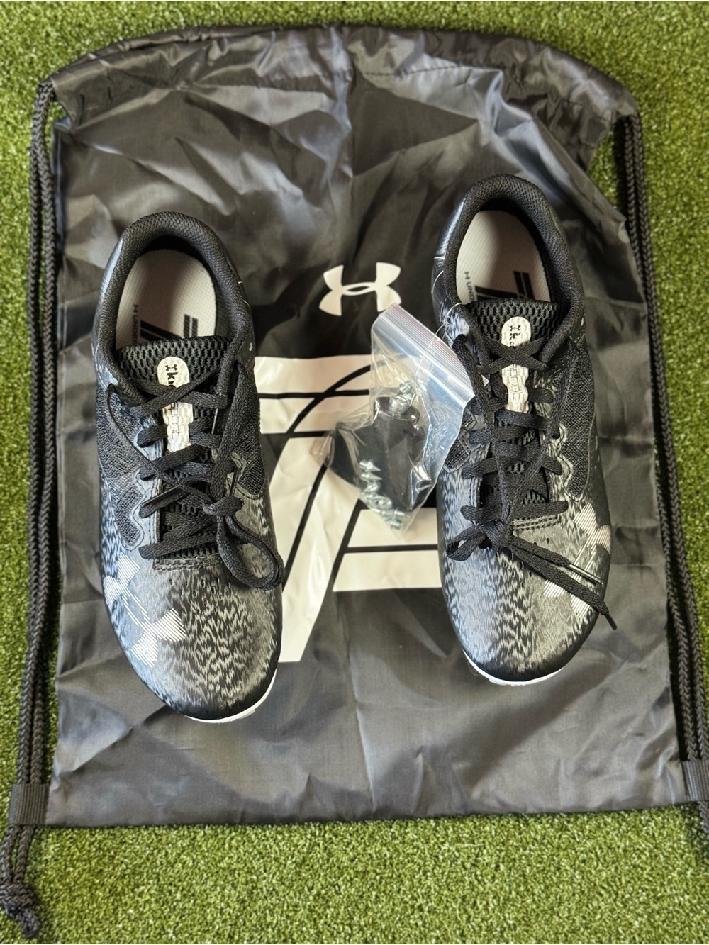 Under Armour Black and Gray Knit Training Sneakers